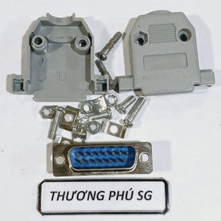 Đầu hàn Com 15 (DB15) / Đầu Com 15 Kim Đực (DB15M - 15M Kim Đực) (Bao gồm võ nhựa)