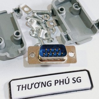 Đầu hàn Com 9 (DB9) / Com 9 Kim Đực (DB9M - 9M Kim Đực) (Bao gồm võ nhựa)