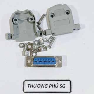 Đầu hàn Com 15 (DB15) / Đầu Com 15 Lổ Cái (DB15F - 15M Lổ Cái) (Bao gồm võ nhựa)