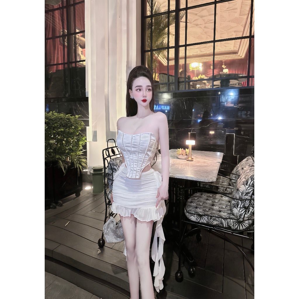 Set váy nữ cúp ngực tiểu thư Q=ND