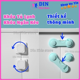 Khoá chốt cài tủ lạnh, tủ đồ, ngăn kéo an toàn cho bé