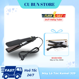Máy là tóc,máy ép duỗi tóc thẳng 4 mức chỉnh nhiệt kemei 329 - tạo kiểu,làm đẹp, là thẳng tóc
