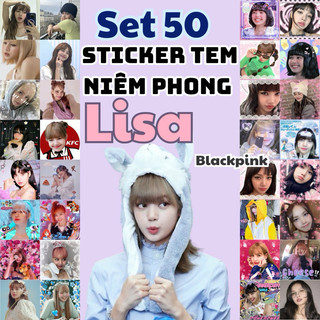 Set 50 sticker niêm phông Lisa Blackpink. Sticker Jennie Blackpink, tem niêm phong, hình dán, gói hàng, Blackpink