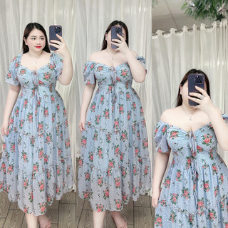 [BIGSIZE-Hình Thật-sẵn hàng] ĐẦM MAXI HOA BIGSIZE 60-90Kg By Linh Nguyễn