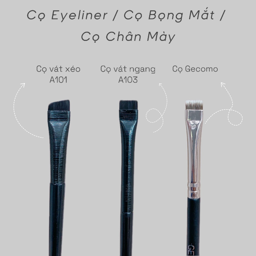 Cọ Kẻ Mắt Eyeliner, Tém Chân Mày, Bọng Mắt Đa Năng GECOMO -  A101 - A103