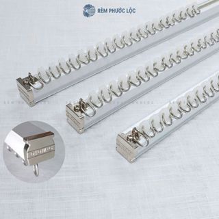 Thanh Ray Treo Rèm Xếp Ly Đầy Đủ Phụ Kiện - Thanh Rèm Xếp Ly Hợp Kim Nhôm Sơn Tĩnh Điện