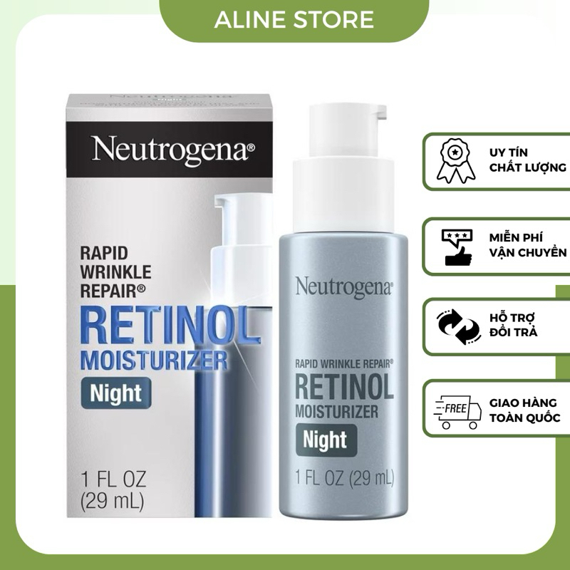 Kem dưỡng ban đêm chống lão hóa Neutrogena Rapid  Night Wrinkle Repair Retinol Moisturizer