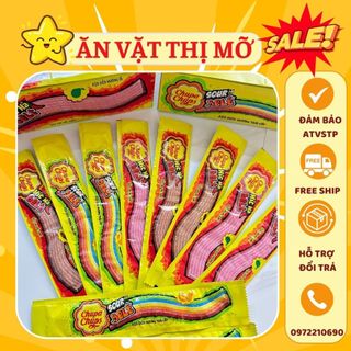 Gói kẹo dẻo cầu vồng chuppachups, kẹo dẻo trái cây, hương me, hương ổi, kẹo cầu vồng chuppachups