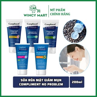 Gel - Sữa Rửa Mặt Compliment No Problem Tẩy Tế Bào Chết Nhẹ Nhàng, Làm Sạch Sâu, Cấp Ẩm, Giảm Mụn 200ML - Wincy Mart