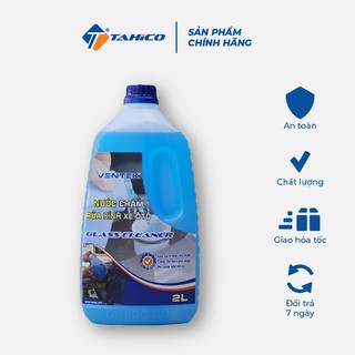 Nước châm rửa kính Ventek 2L tẩy sạch vết bẩn và mờ bám trên kính xe ô tô xe tải nhanh chóng