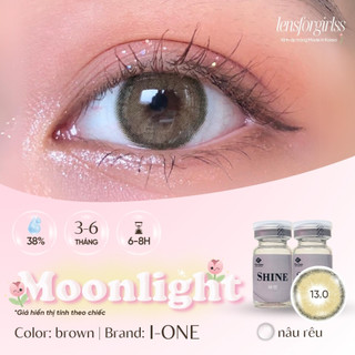 Kính áp tròng nâu rêu MOONLIGHT ICE BROWN chính hãng KOREA | HSD 3-6 tháng | Lens cận | LENSFORGIRLSS