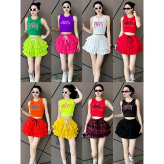 Quần áo thể thao nữ, Áo- váy thô 3 tầng tập zumba, aerobic, dân vũ, shuffle  kiểu mới Ko KÈM MÚT