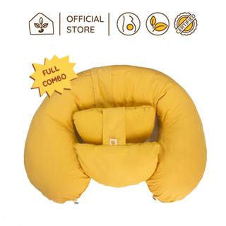 Combo Gối Bầu Đa Năng Nâng Bụng Đỡ Lưng Giúp Mẹ Ngủ Ngon Và Cho Bé Bú Sau Sinh | Nhà Đậu