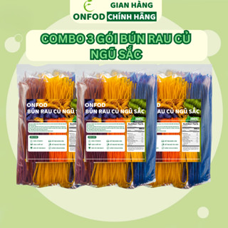 COMBO 3 Gói Bún Gạo Lứt Rau Củ Ngũ Sắc ONFOD ăn kiêng giảm cân cho bé ăn dặm eat clean