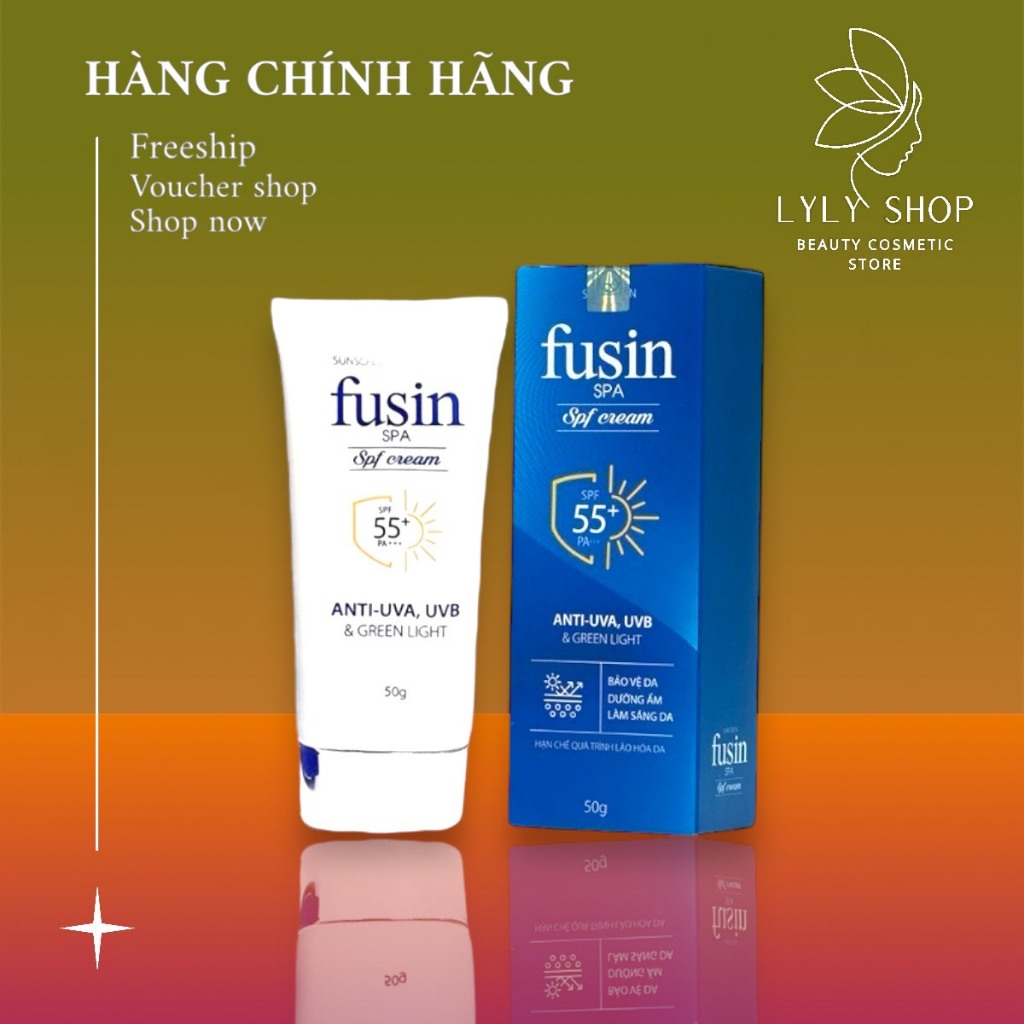 Kem chống nắng 6 in 1 FUSIN SPA SPF Sun Cream 55+Dưỡng da, chống tia UV giúp ngăn ngừa nám.Tuýp 50g