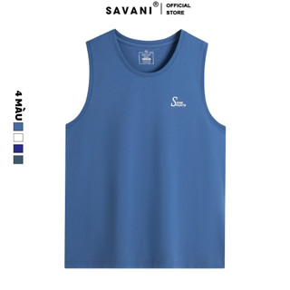 Áo ba lỗ nam SAVANI cotton mềm mịn thấm hút tốt MTT005S4