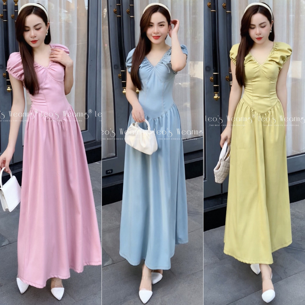 C728 LEOSWEARING đầm xòe dáng dài