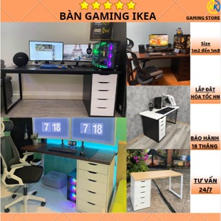 Bàn Gaming IKEA 1 Tủ, Bàn Làm Việc Đa Năng, Ngăn Kéo Tiện Lợi (Ship lắp đặt Hỏa tốc KV Hà Nội)