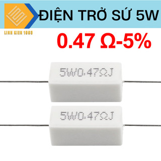Điện trở công suất 0.47 ohm 5w điện trở sứ 5w sai số 5%, điện trở 0.47 ohm