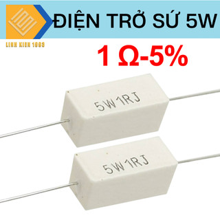 Điện trở công suất 1 ohm 5w điện trở sứ 5w sai số 5%, điện trở 1 ohm
