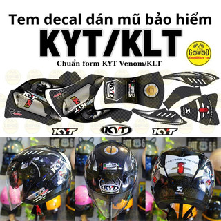 Tem dán mũ bảo hiểm 3/4 kyt venom và klt venom