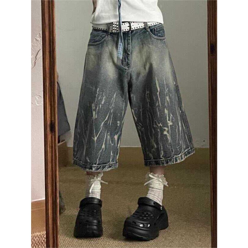 Quần Short Jean Lửng Phong Cách Hiphop