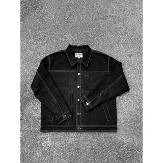 Áo khoác bò - raw black denim jacket