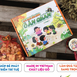 Bộ trò chơi ô ăn quan viên gỗ - đi tìm kho báu - 2 mặt chơi 3020