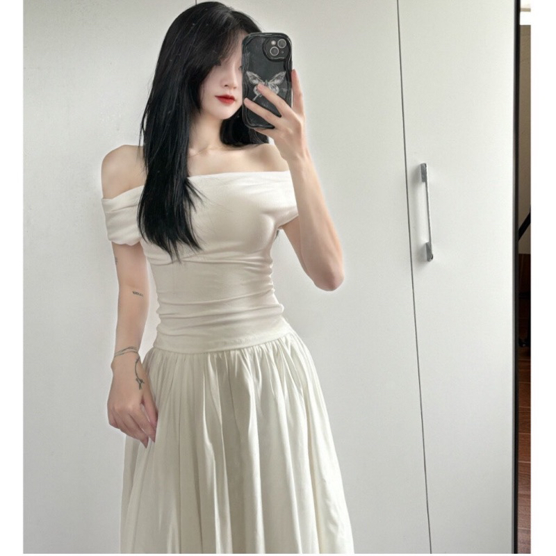 Áo kiểu trễ vai nữ phong cách tiểu thư thanh lịch chất thun tăm lạnh co dãn dễ phối đồ ENTYTY LENOGI | BigBuy360 - bigbuy360.vn