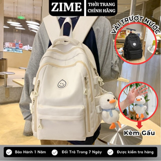 Balo nam nữ đi học ZIME cặp đi học nam nữ nhiều ngăn đựng laptop 15.6inh Ba lô vải chống nước ulzzang hàn quốc