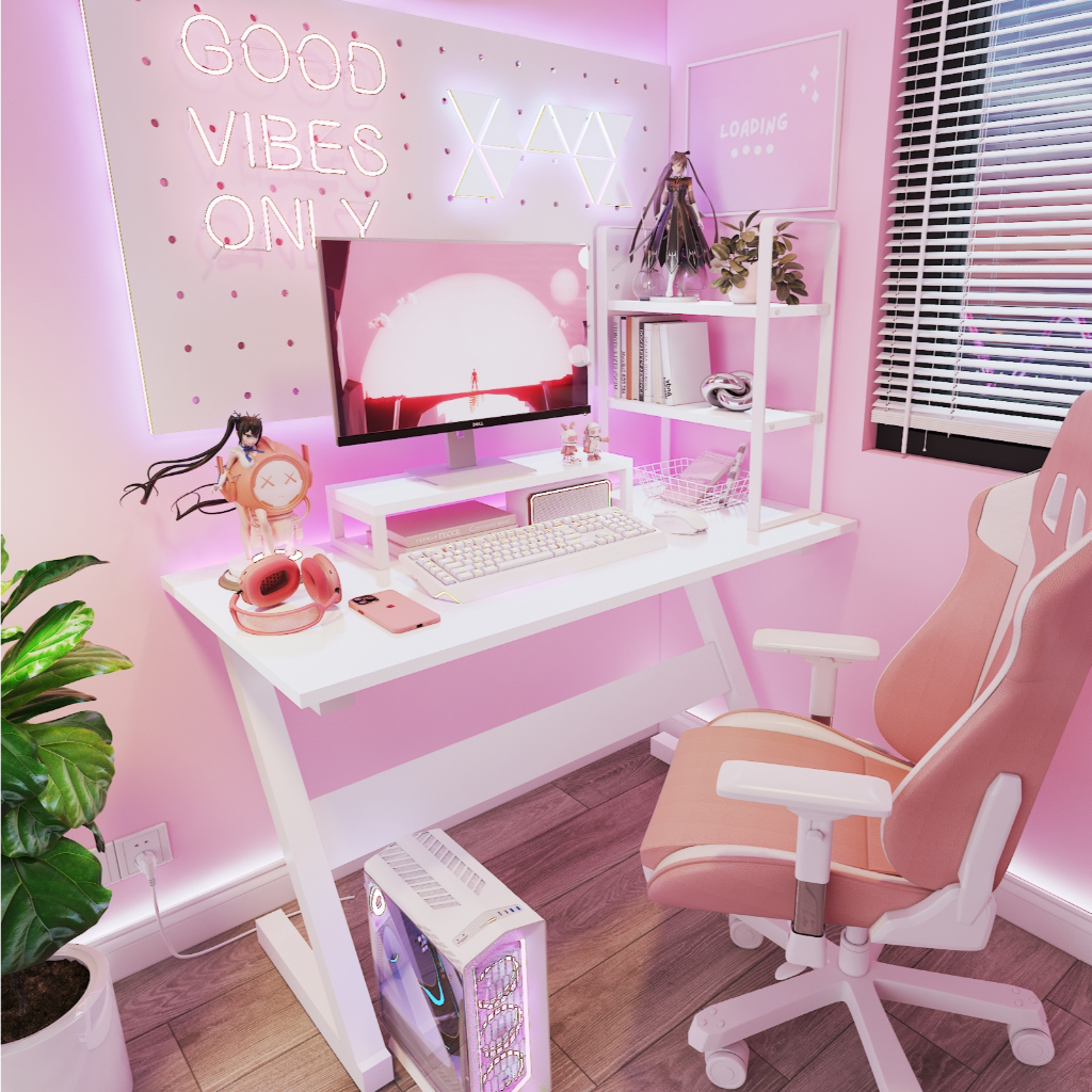 Bàn Làm Việc, Bàn Gaming Nội Thất Măng chữ K, U, Z nhiều phiên bản, mặt gỗ 1m2,1m chân sắt chắc chắn | BigBuy360 - bigbuy360.vn