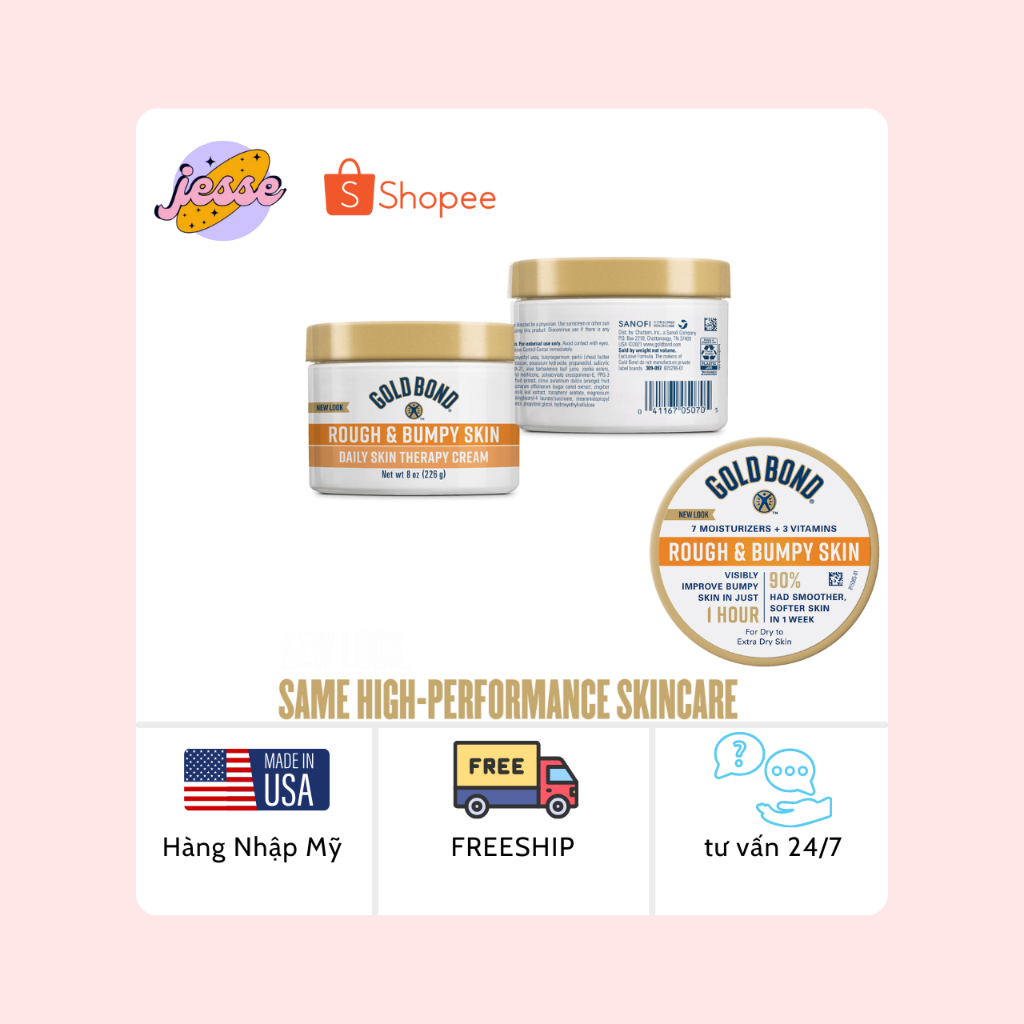    BiLLUS+ FREESHIP KEM DƯỠNG DA GOLD BOND ULTIMATE ROUGH & BUMPY SKIN 226g MẪU MỚI NHẤT HÀNG MỸ Date 2026 by Jesse Mart 