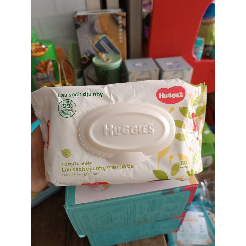 Khăn ướt Huggies không mùi 80 miếng