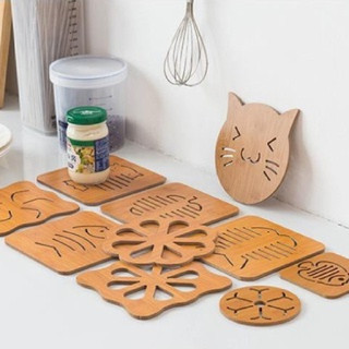 🍀Miếng lót gỗ cách nhiệt bàn ăn, nhà bếp - Đế Lót Nồi Gỗ 🍀Clovershop68🍀