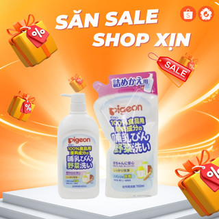 Nước rửa bình sữa PIGEON 700ml/800ml nhật bản hàng chính hãng
