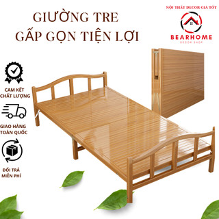Giường Tre Gấp Gọn Đa Năng, Giường Nghỉ Trưa Văn Phòng Tre Tự nhiên nhiều kích thước Chắc bền giá rẻ.