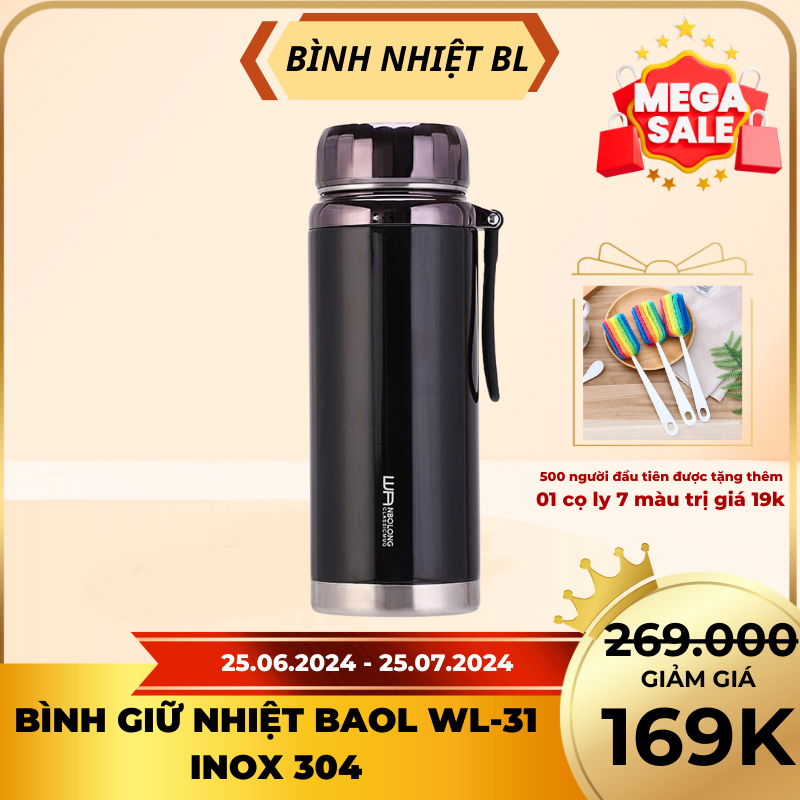 Bình Giữ Nhiệt L31 1000-1200-1500ml - Inox 304 Cao Cấp, Giữ Nhiệt Lâu, Hàng Chuẩn
