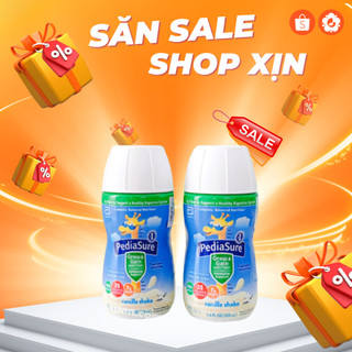 Sữa Nước Pediasure Grow & Gain With chất xơ 220ml vị Vanila - Lôc 6 chai/ thùng 24 chai