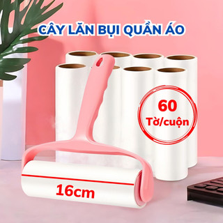 Cây lăn bụi 16cm làm sạch quần áo, cuộn lăn bụi giường, lăn bụi sofa, lăn lông mèo có lõi thay thế - dexihome
