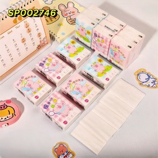 Giấy ăn mini bỏ túi, khăn giấy họa tiết hoạt hình Capybara siêu cute,tiện lợi