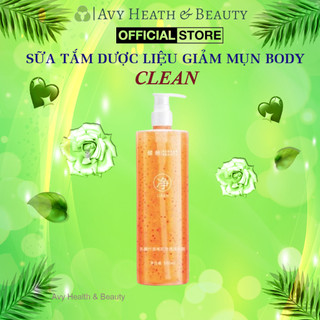  Gel Tắm Dược Liệu Clean - Sữa Tắm Clean Giảm Mụn Lưng Mụn Body Thơm Lâu Dưỡng Ẩm Giảm Thâm Ngăn Ngừa Mụn 500ml 