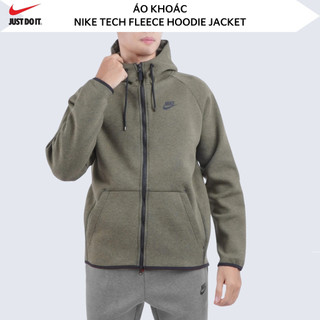 Áo khoác nam nữ NK Tech Fleece Hoodie Jacket ; Áo khoác NIKE thể thao chất nỉ dày dặn - Xanh rêu