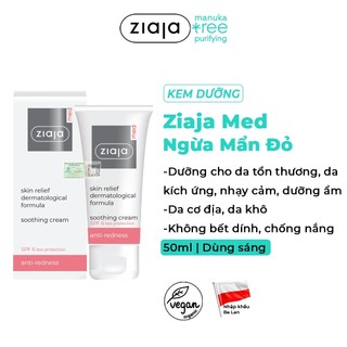 Ziaja Med Kem Dịu Nhẹ Ngừa Mẩn Đỏ - Ziaja Med Skin Relief Dermatological Formula Soothing Cream Anti-Redness 50ml