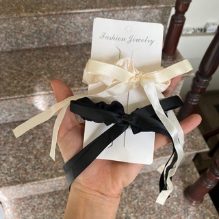 [CT05] Dây cột tóc scrunchies kiểu nơ dễ thương