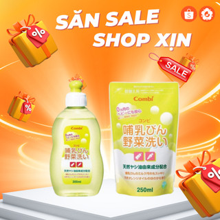 Nước rửa bình sữa Combi Nhật Bản chai 300ml / túi 250ml