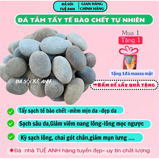 Đá kì Ghét, Đá Tắm Tẩy Tế Bào Chết ,Đá Cuội Tắm Tự Nhiên, Kì Da Chết,Kỳ Lưng,Kỳ Gót Chân, Túi Lưới 6 Lớp Tạo Bọt,Sạch Da
