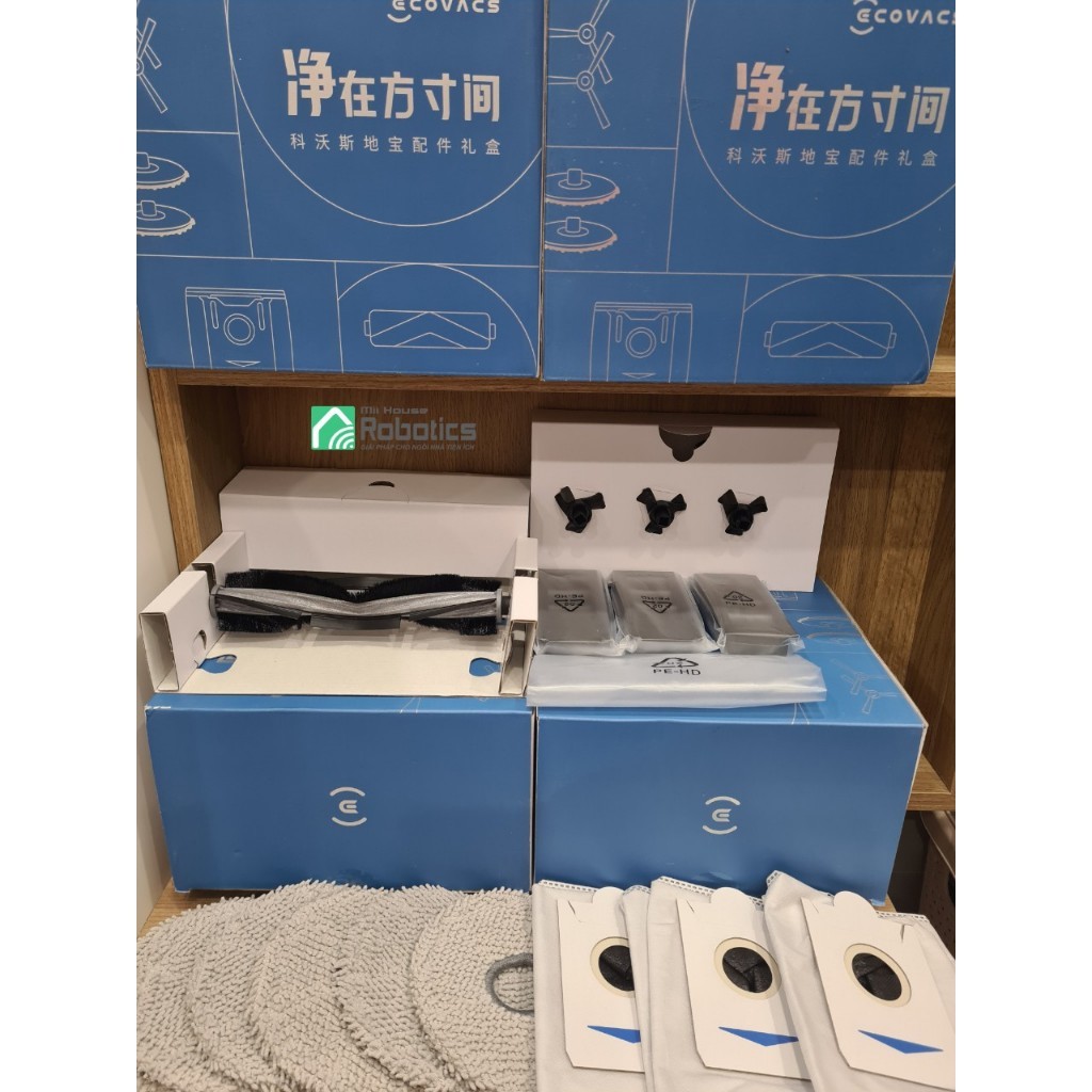Phụ kiện chính hãng cho robot Ecovacs X2 OMNI / Ecovacs X2 Combo - Phụ kiện khăn , lọc , chổi , túi 