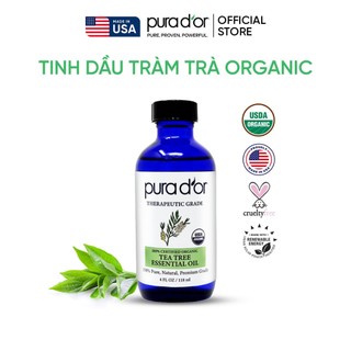 [QUÀ TẶNG MEMBERSHIP] Tinh Dầu Tràm Trà Hữu Cơ Nguyên Chất Therapeutic Grade Tea Tree Essential Oil PURA DOR 118ml