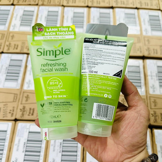 Sữa rửa mặt simple refreshing dành cho da nhạy cảm 150ml