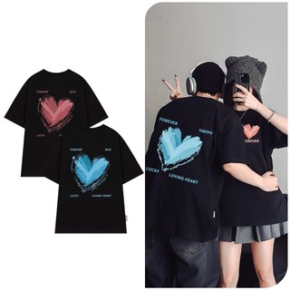 🔥hot🔥áo cặp đôi trái tim forever, áo thun trái tim tình yêu camstore